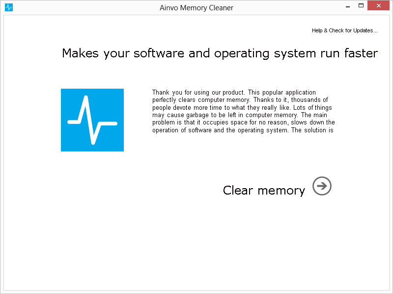 Ainvo Memory Cleaner Screenshot